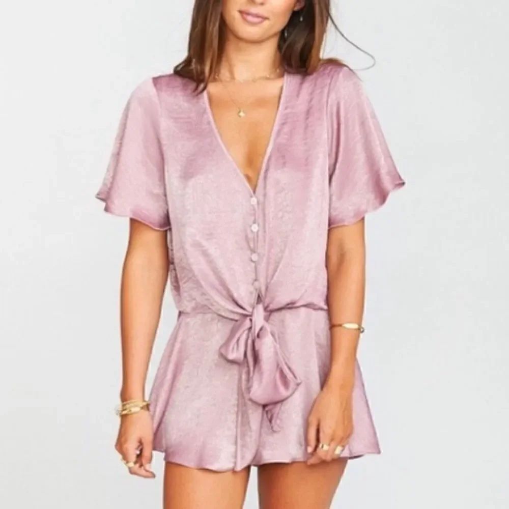 Show Me Your Mumu Tortuga Tie Top Mauve Sheen